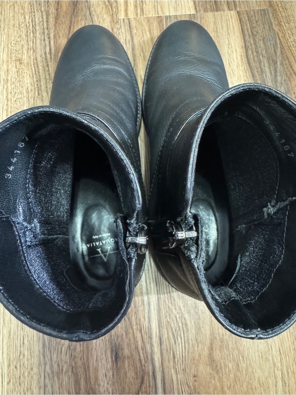 AQUATALIA Bree Black Buckle Waterproof Moto Bootie Sz. 8 - Picture 6 of 10